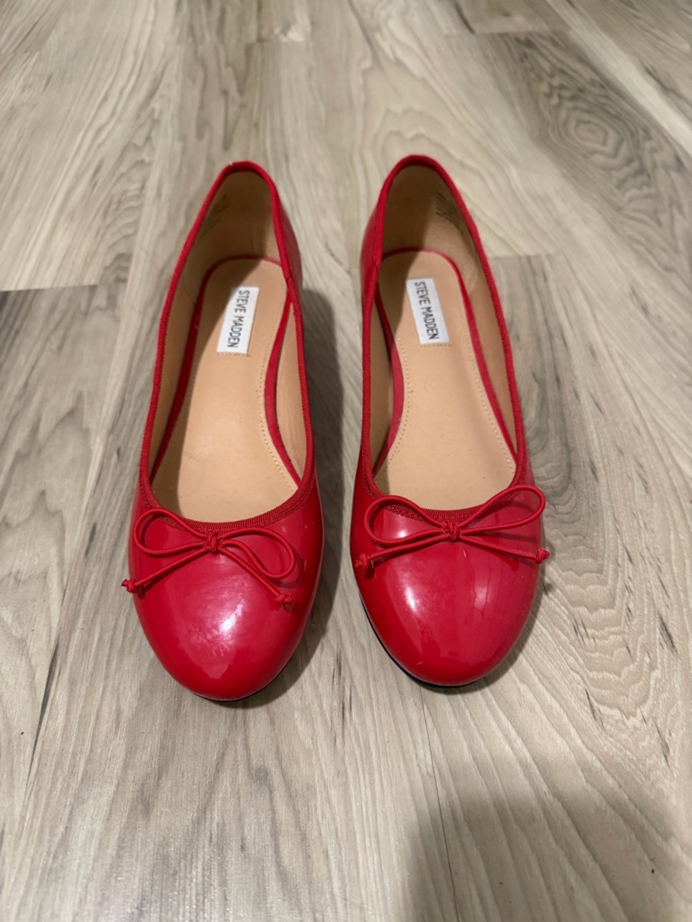 Steve Madden Red Patent Ballet Flats